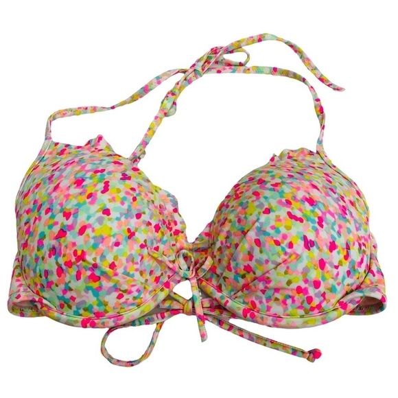 ⚡️ LAST CHANCE MARKDOWN !⭐️✨VICTORIA’S SECRET Swim Top Bikini 34C Pink Neon - Picture 1 of 11